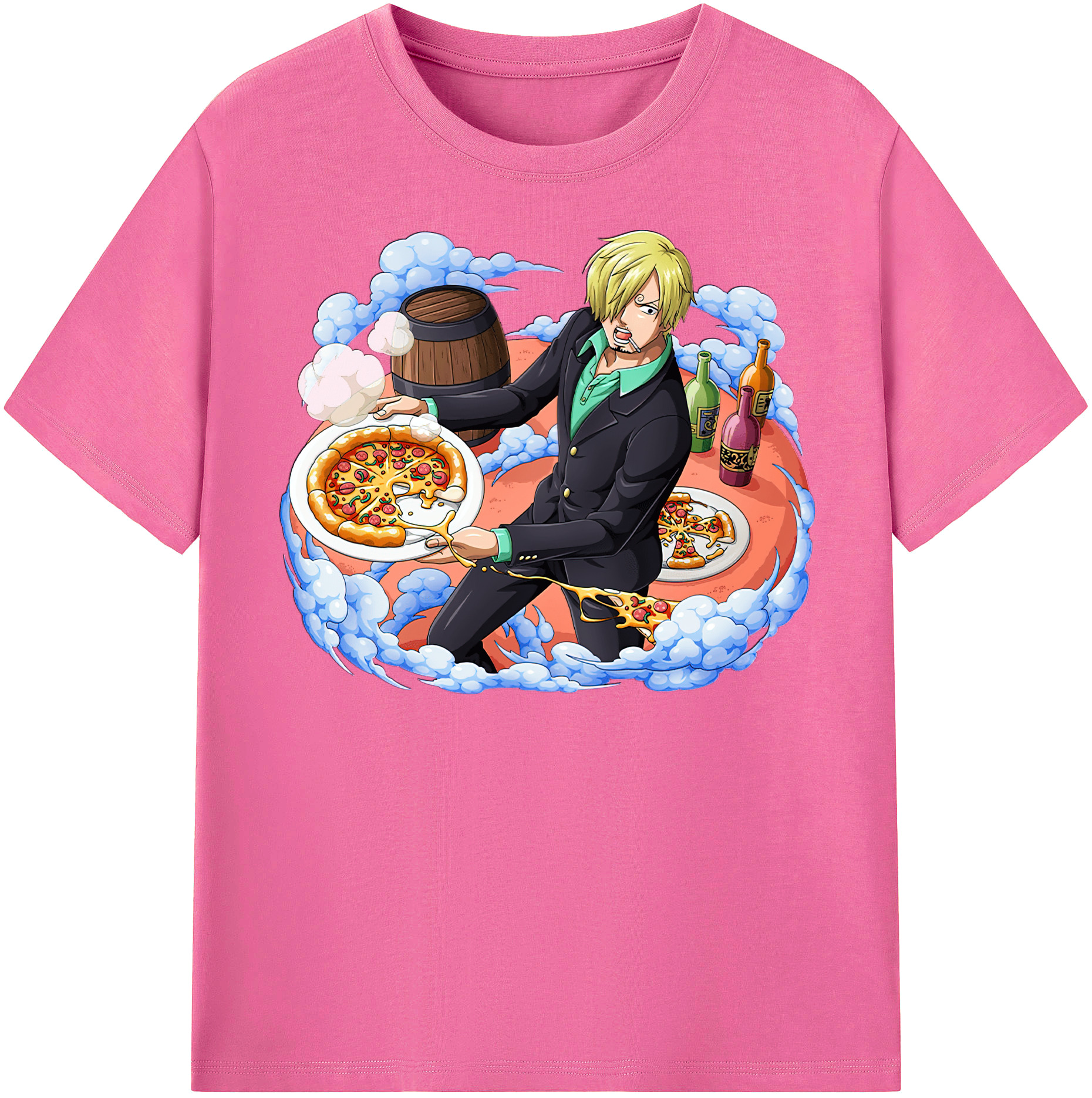 （画像用） ワンピース サンジ ONE PIECE Sanji レディースカジュアルプリントTシャツ（綿100％）